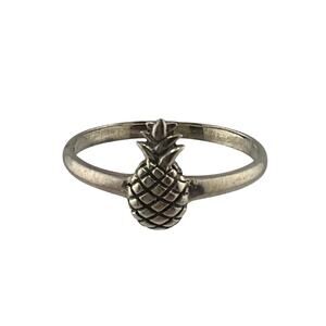 NEW Artisanal Sterling Silver Pineapple Ring Size 6 Boutique Collection